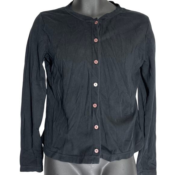 Non- Fiction by Tiger Brand Women S Cardigan Sweater long Sleeve Crew Neck Black - Picture 1 of 4